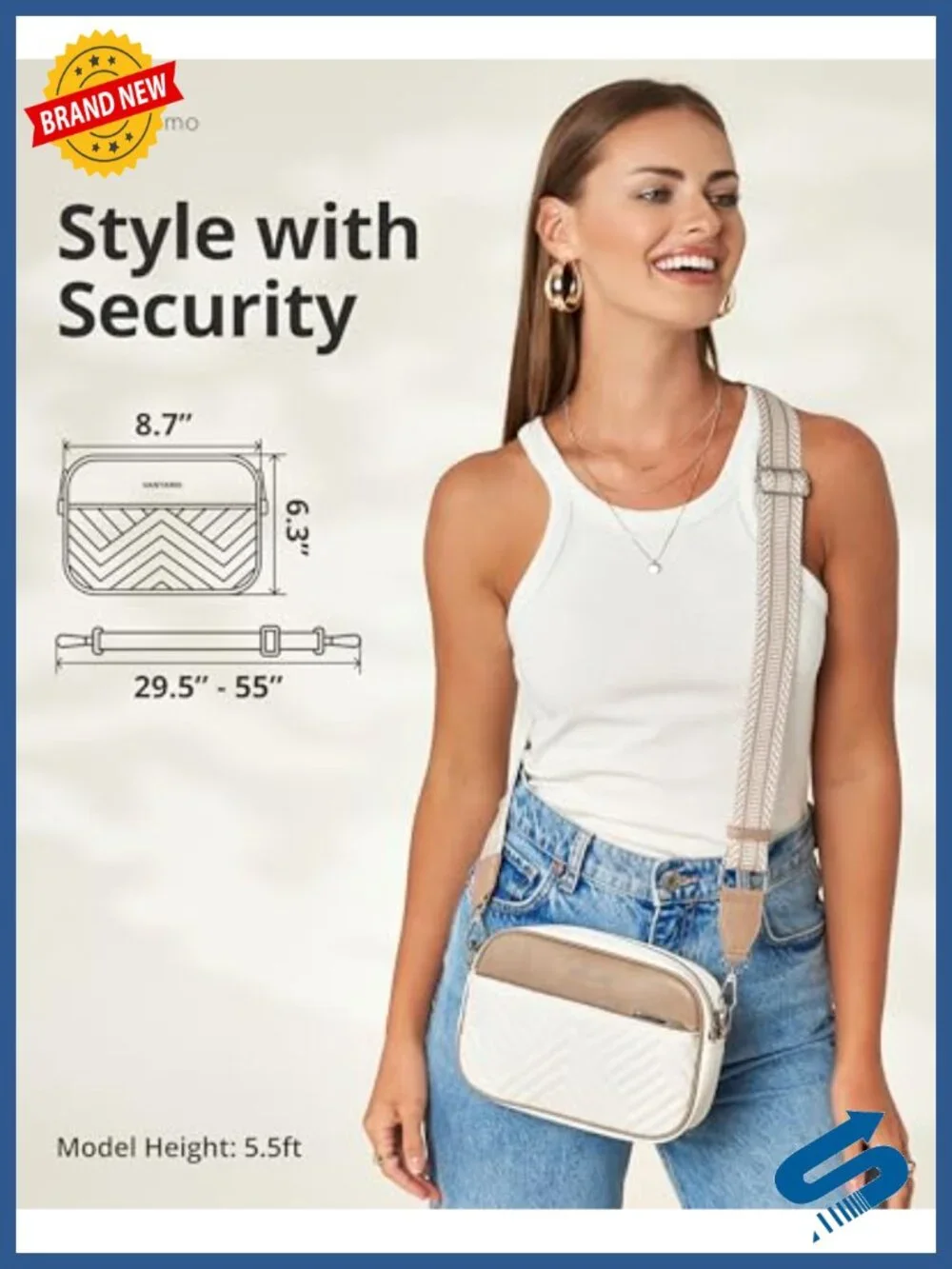 Premium Quilted Anti-Theft Crossbody Bag with Adjustable Strap
